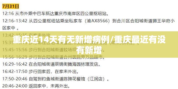 重庆近14天有无新增病例/重庆最近有没有新增