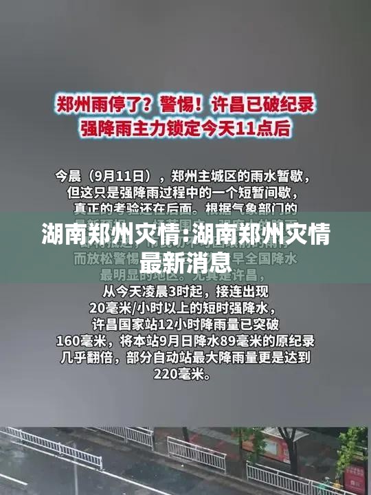 湖南郑州灾情:湖南郑州灾情最新消息
