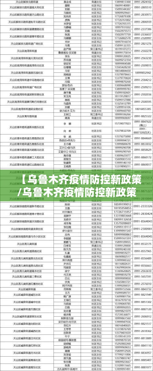 【乌鲁木齐疫情防控新政策/乌鲁木齐疫情防控新政策文件】