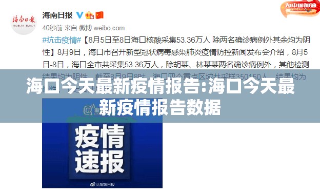 海口今天最新疫情报告:海口今天最新疫情报告数据