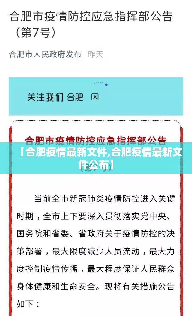 【合肥疫情最新文件,合肥疫情最新文件公布】