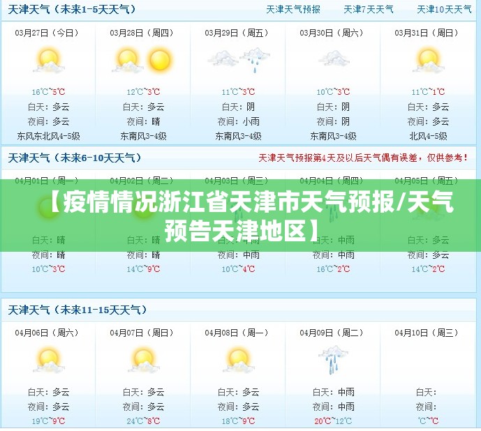 【疫情情况浙江省天津市天气预报/天气预告天津地区】