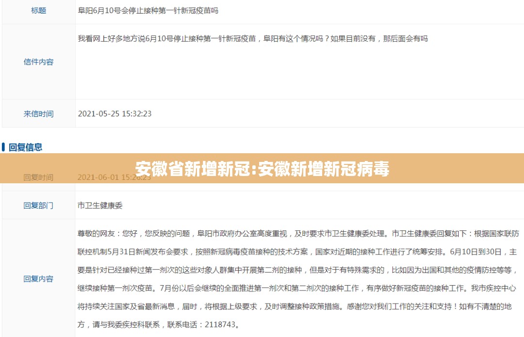 安徽省新增新冠:安徽新增新冠病毒