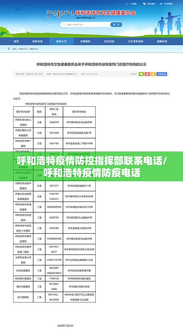 呼和浩特疫情防控指挥部联系电话/呼和浩特疫情防疫电话
