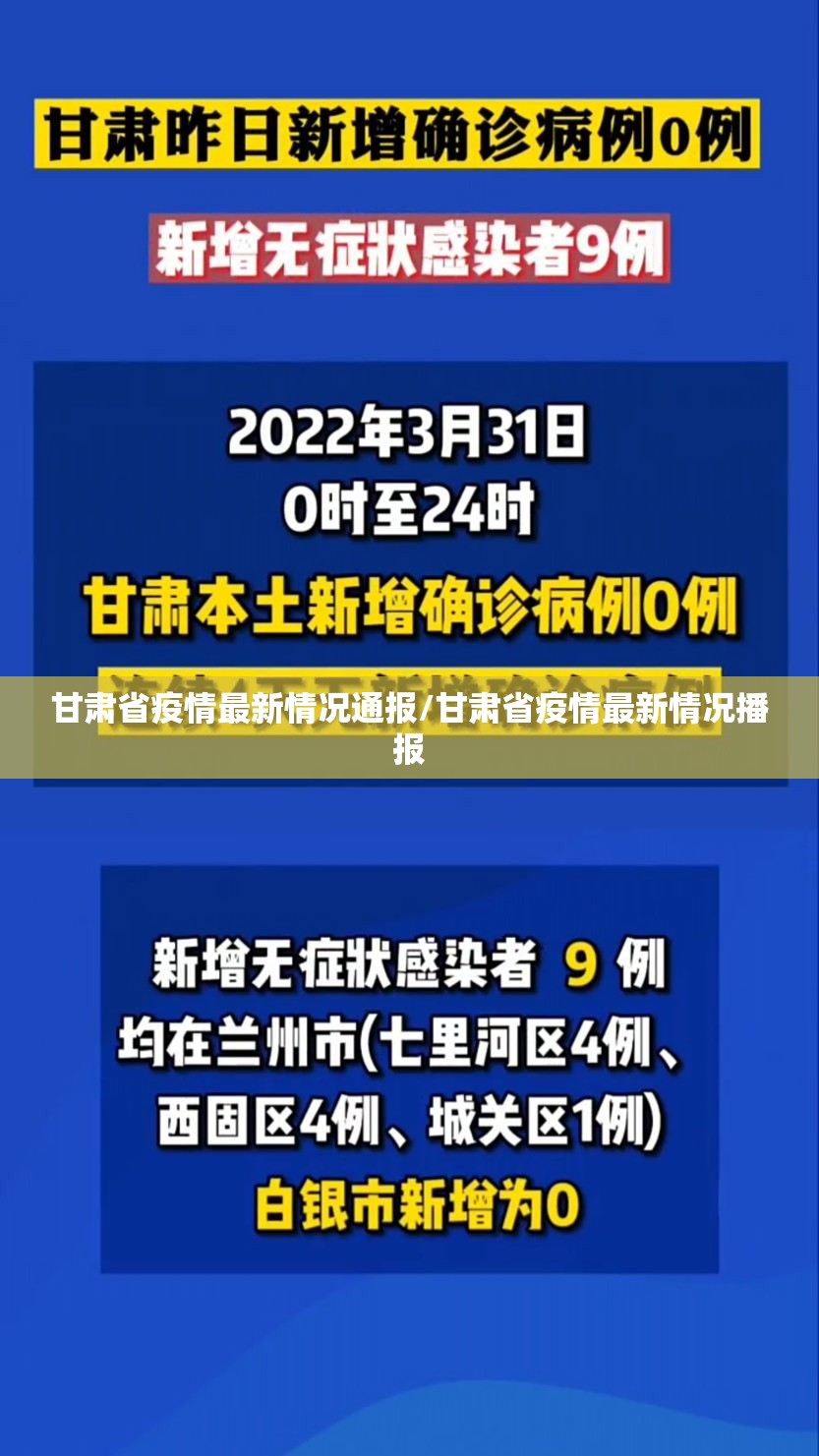 甘肃省疫情最新情况通报/甘肃省疫情最新情况播报