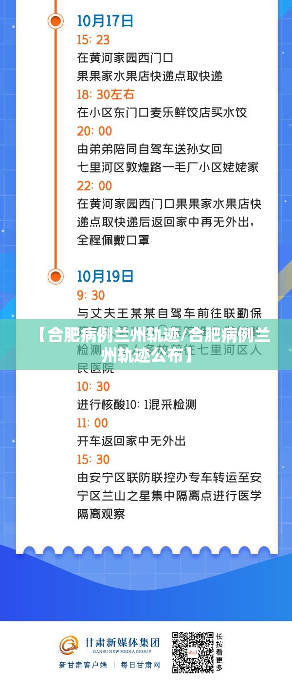 【合肥病例兰州轨迹/合肥病例兰州轨迹公布】