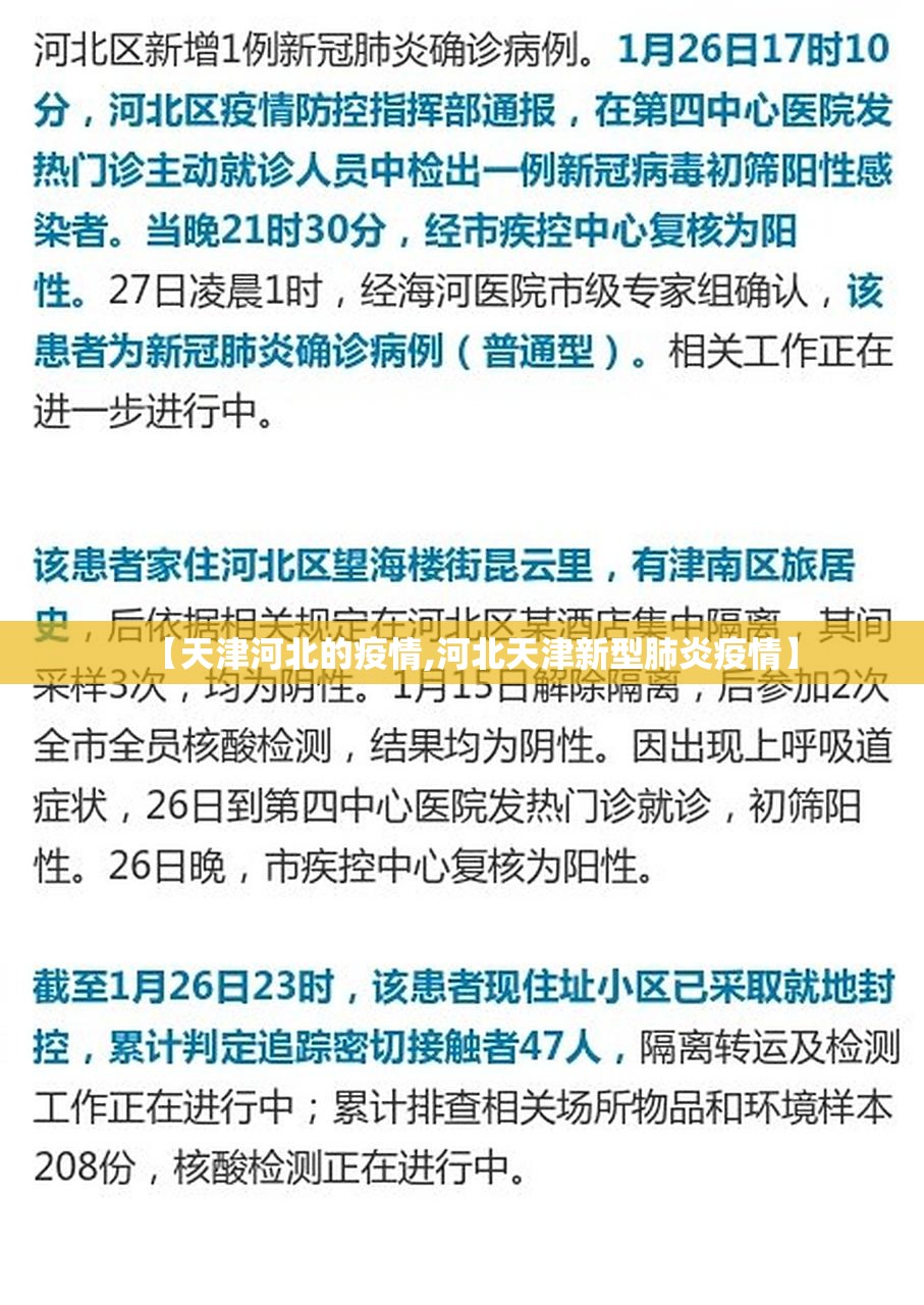 【天津河北的疫情,河北天津新型肺炎疫情】