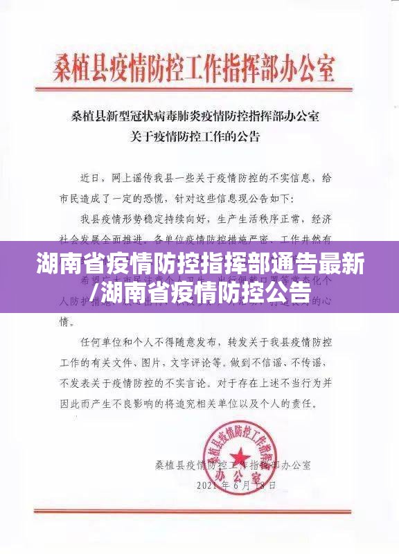 湖南省疫情防控指挥部通告最新/湖南省疫情防控公告