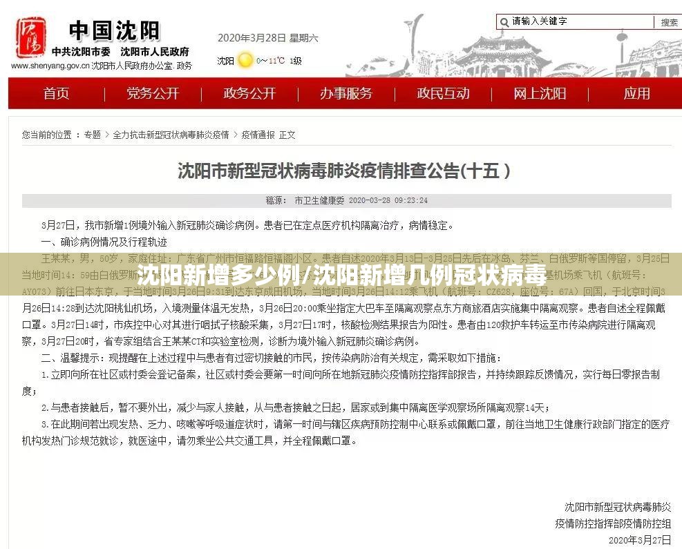 沈阳新增多少例/沈阳新增几例冠状病毒