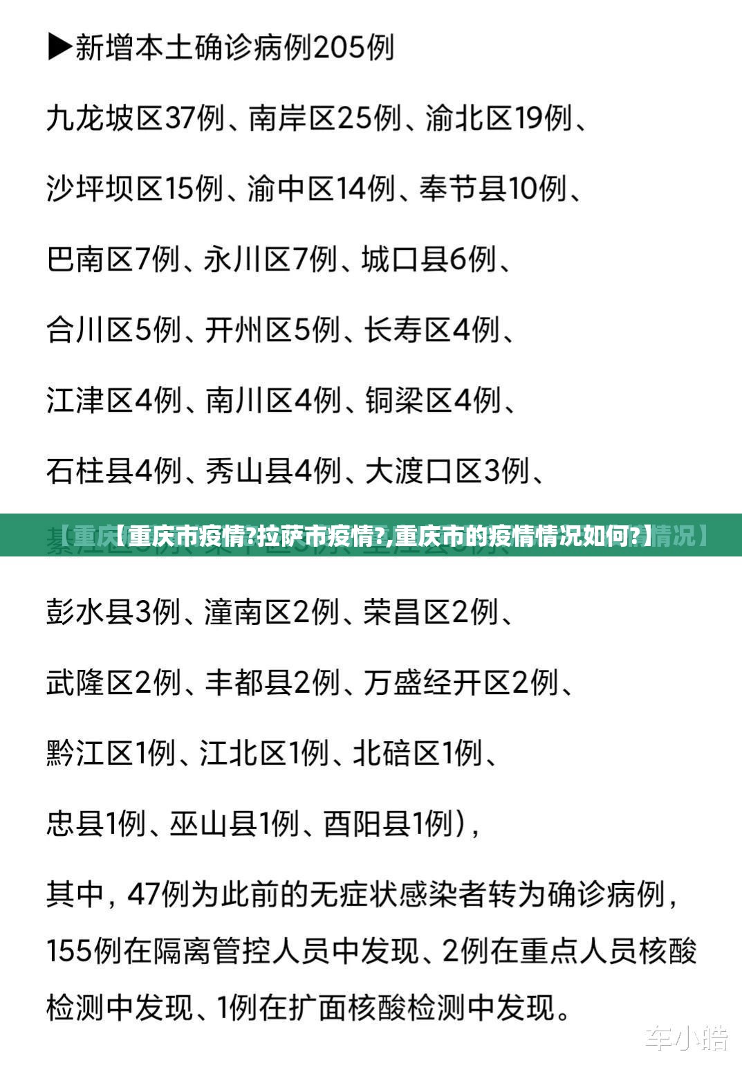 【重庆市疫情?拉萨市疫情?,重庆市的疫情情况如何?】