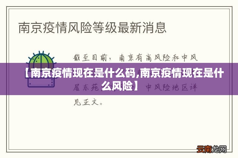 【南京疫情现在是什么码,南京疫情现在是什么风险】