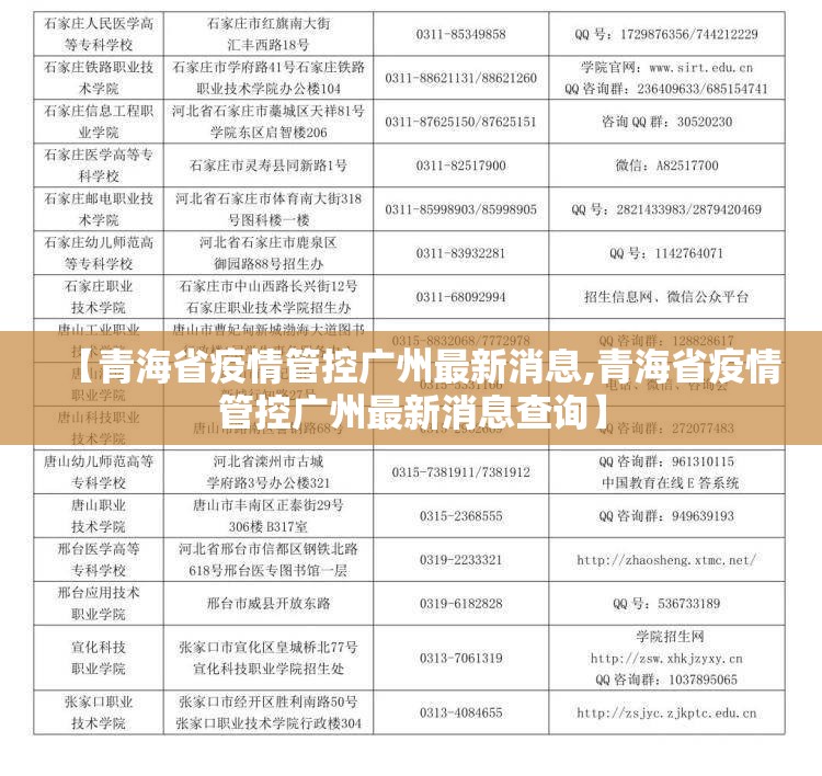 【青海省疫情管控广州最新消息,青海省疫情管控广州最新消息查询】