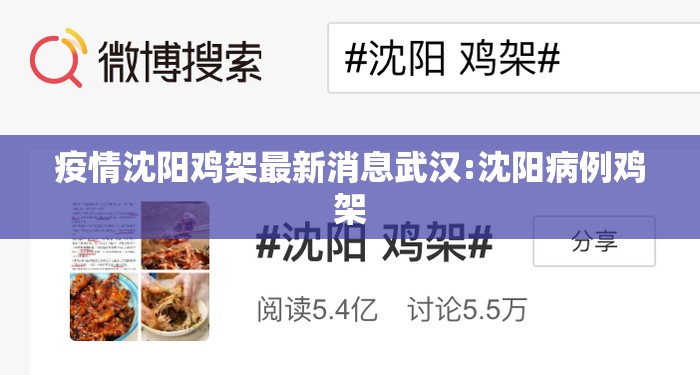 疫情沈阳鸡架最新消息武汉:沈阳病例鸡架