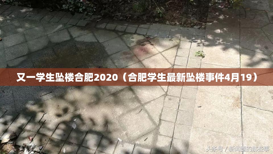 又一学生坠楼合肥2020（合肥学生最新坠楼事件4月19）