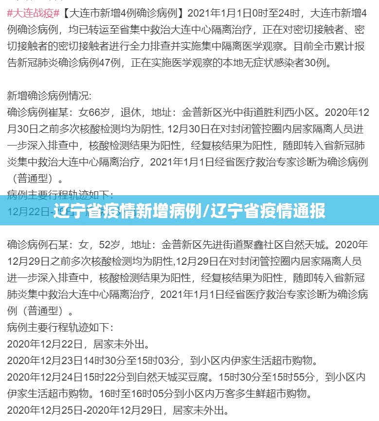辽宁省疫情新增病例/辽宁省疫情通报