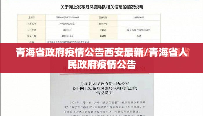 青海省政府疫情公告西安最新/青海省人民政府疫情公告