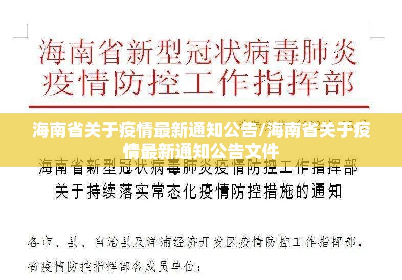 海南省关于疫情最新通知公告/海南省关于疫情最新通知公告文件