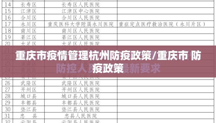 重庆市疫情管理杭州防疫政策/重庆市 防疫政策