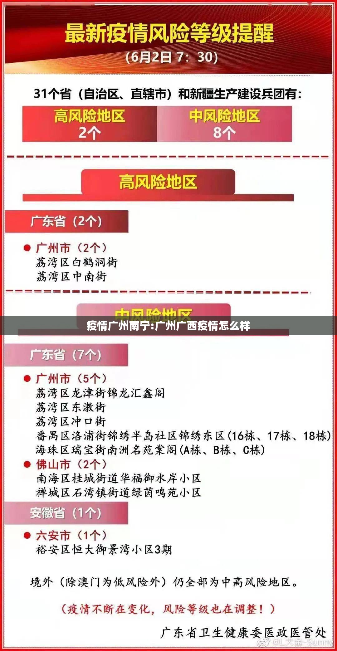 疫情广州南宁:广州广西疫情怎么样