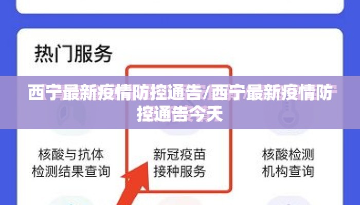 西宁最新疫情防控通告/西宁最新疫情防控通告今天