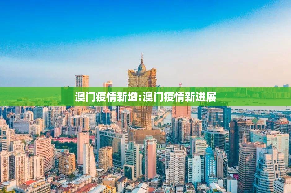 澳门疫情新增:澳门疫情新进展