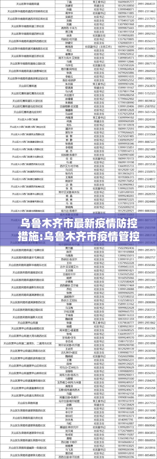 乌鲁木齐市最新疫情防控措施:乌鲁木齐市疫情管控