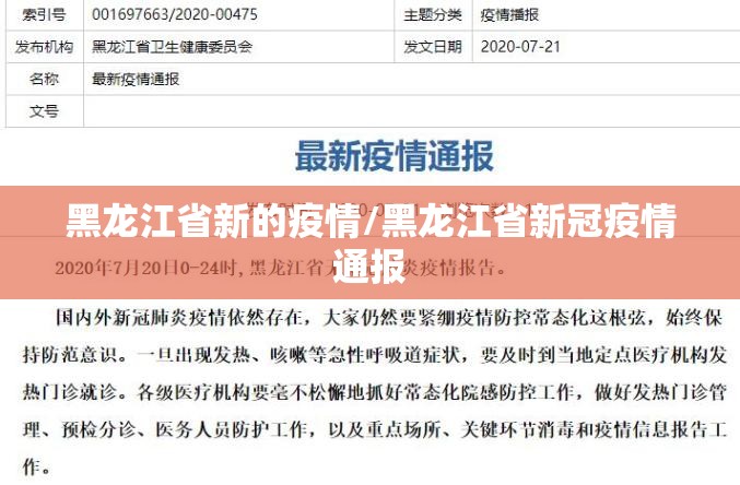 黑龙江省新的疫情/黑龙江省新冠疫情通报